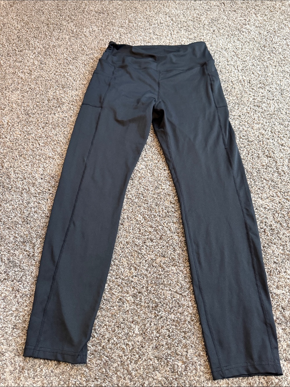 Jess Lea Black Athletic Leggings with Side Pockets Size Large